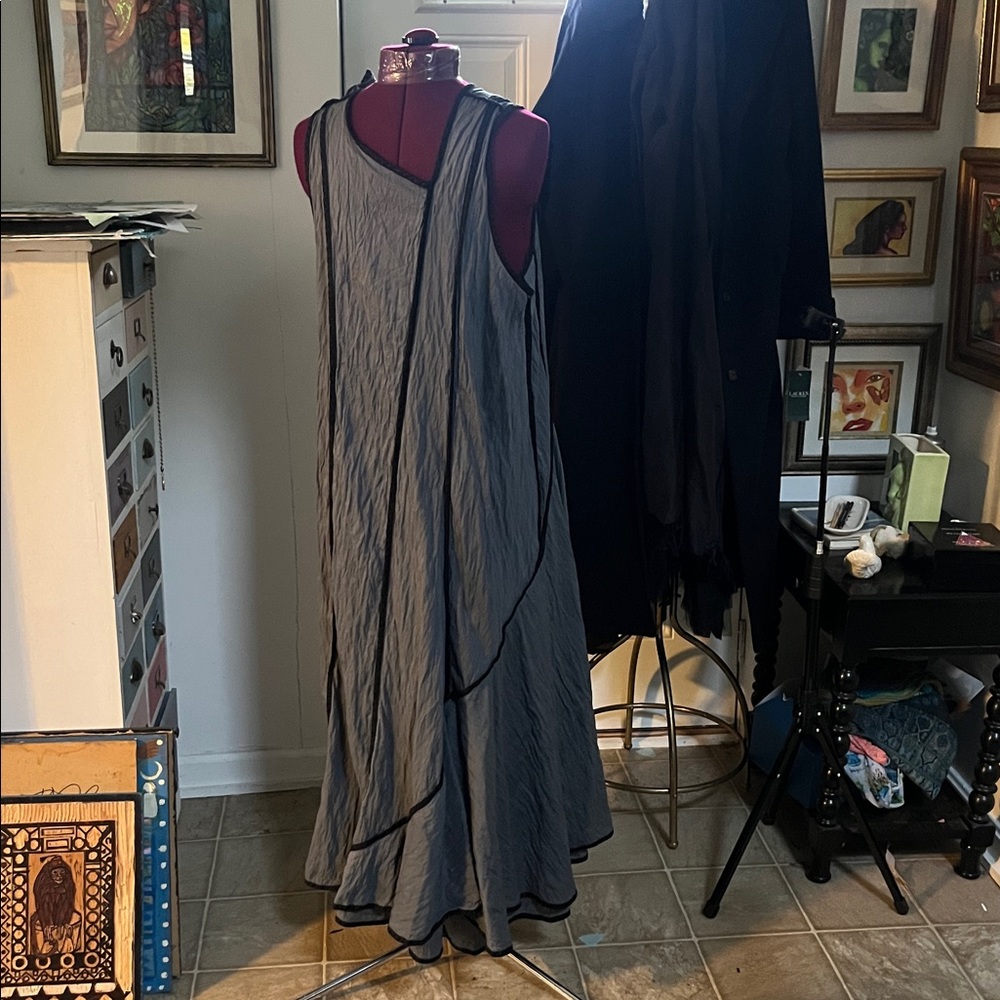 Elegant Gray Sleeveless Cynthia Ashby Dress - Picture 5 of 6